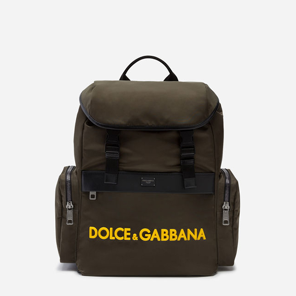 杜嘉班纳/Dolce&Gabbana 橡胶徽标尼龙双肩包