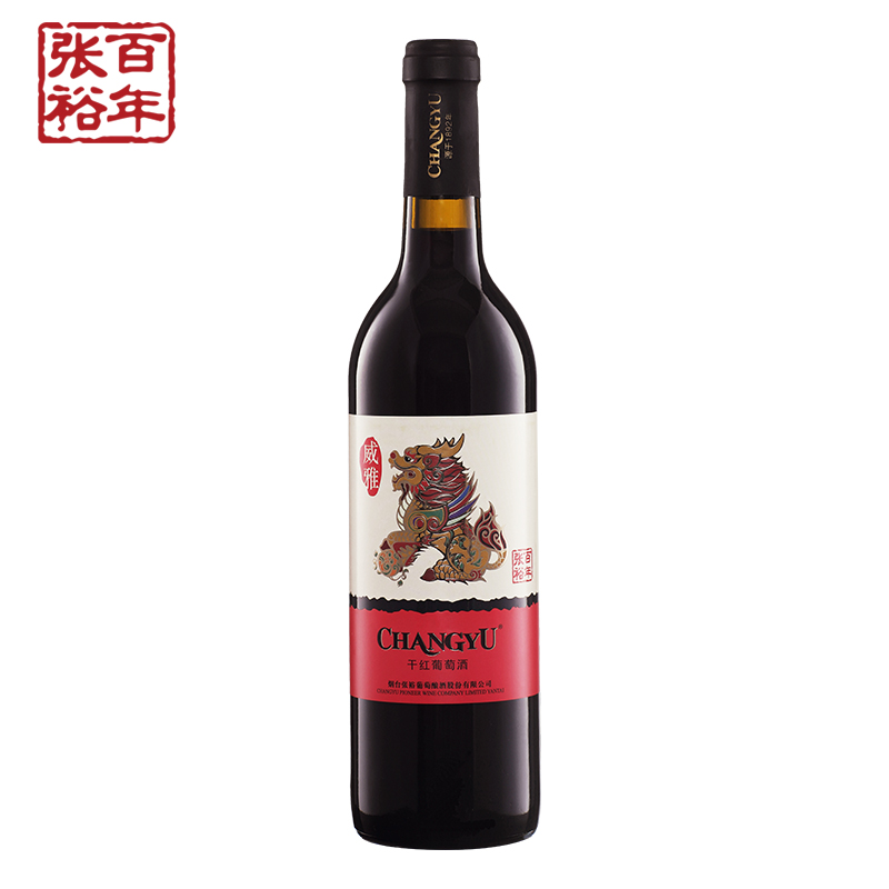 张裕红酒威雅赤霞珠干红葡萄酒 650ml 12度百年张裕印章麒麟