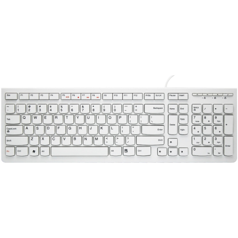 联想K5819黑/白有线键盘轻薄usb办公家用 笔记本台式机电脑通用