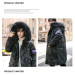冬季新款男士迷彩羽绒服中长款加厚青年韩版帅气派克大衣毛领外套
