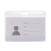 得力64800证件卡软质PP胸卡展示证公交卡套出身证明白色透明横式