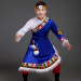 西藏民族舞蹈表演服装少数民族藏族服男藏族舞台演出服饰成人