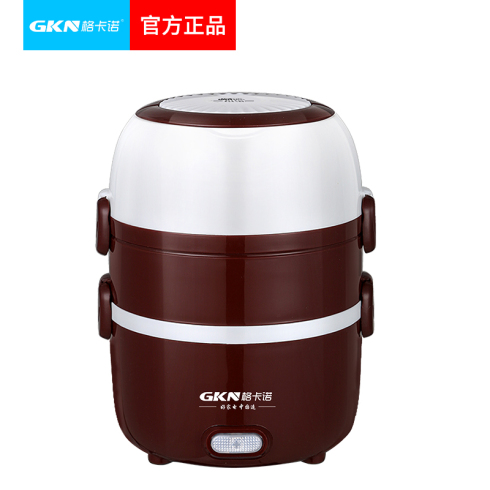 格卡诺 GKN-JRFH-1 多功能蒸煮电子加热迷你电热饭盒插电保温(酒红色) 