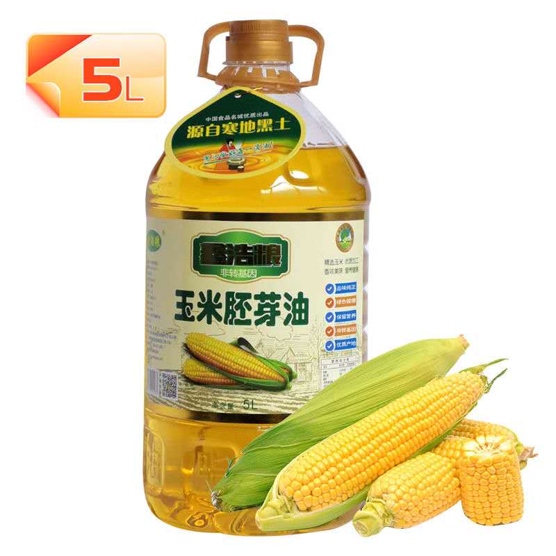 纯正香玉米油5L/桶装玉米胚芽油食用油非转基因压榨5升