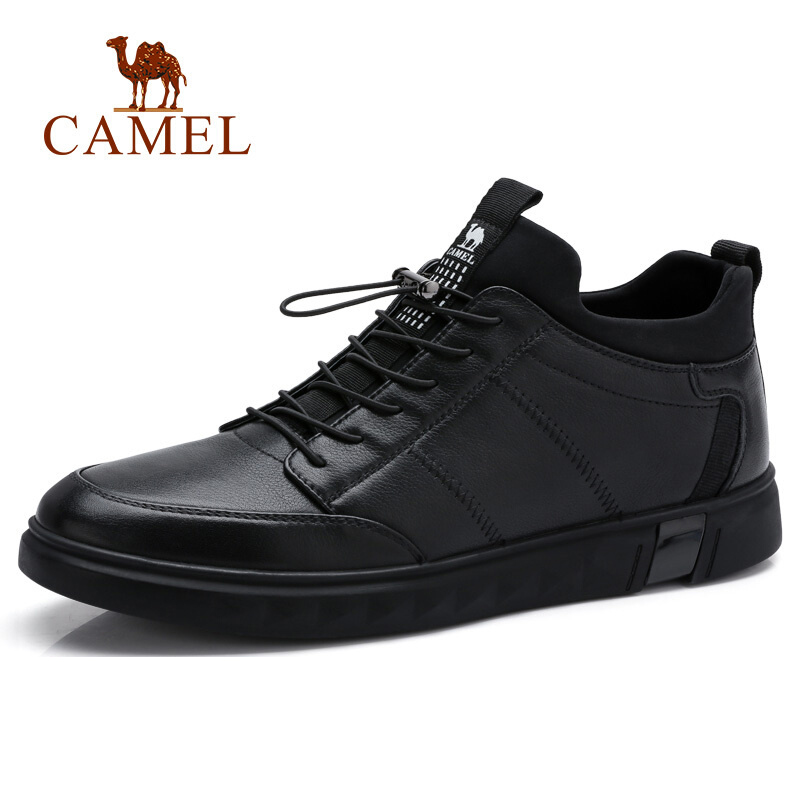 骆驼CAMEL 秋季时尚舒适潮流皮质运动休闲鞋 A832252481