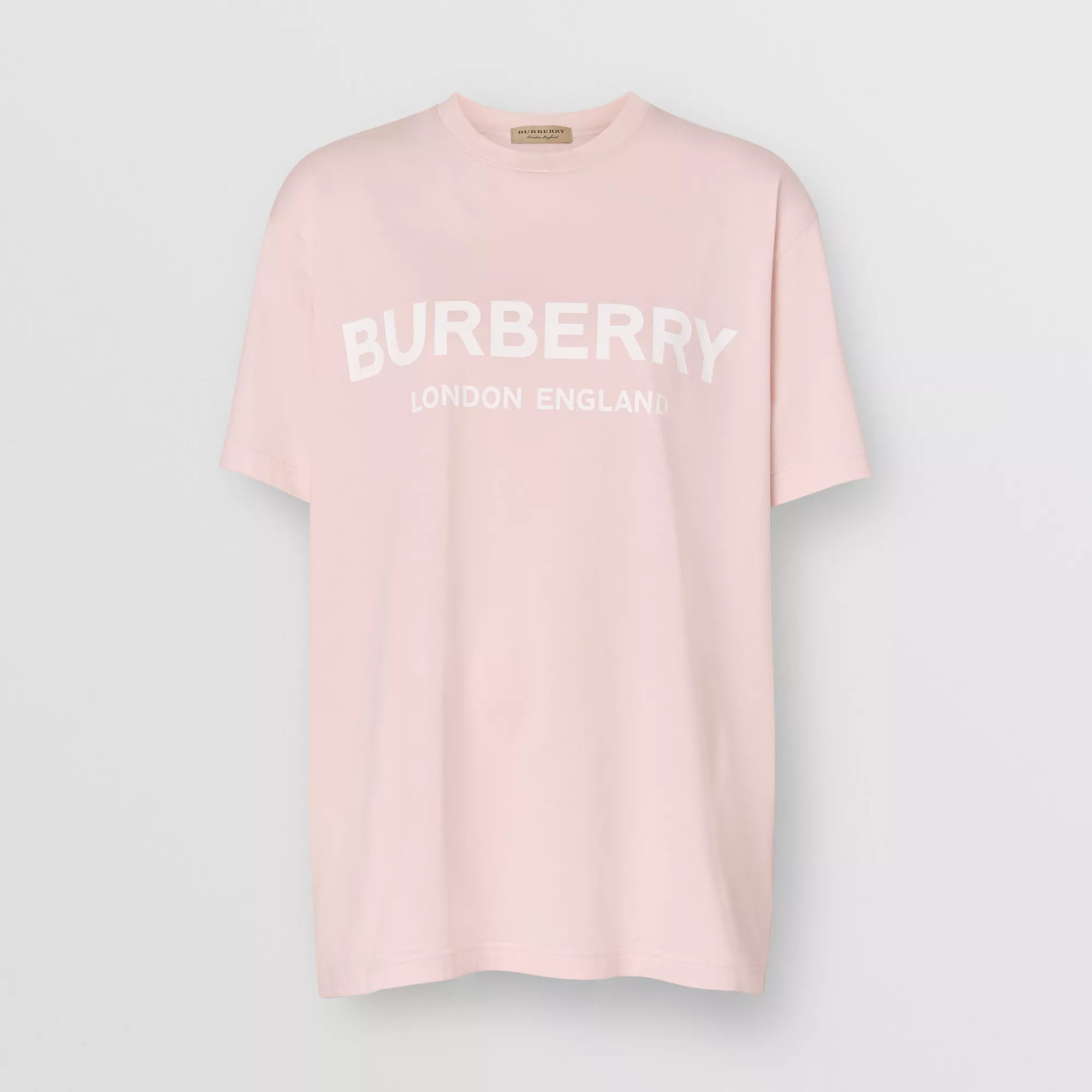 博柏利/Burberry 徽标印花棉质宽松 T 恤衫