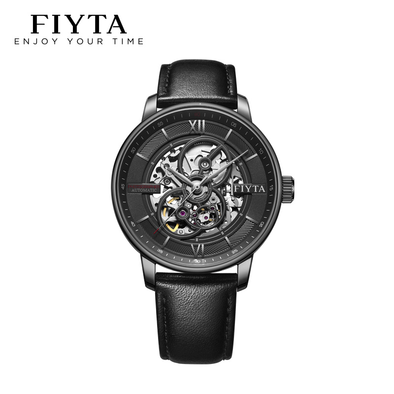 飞亚达(FIYTA)手表 男 机械表 摄影师系列镂空皮带腕表