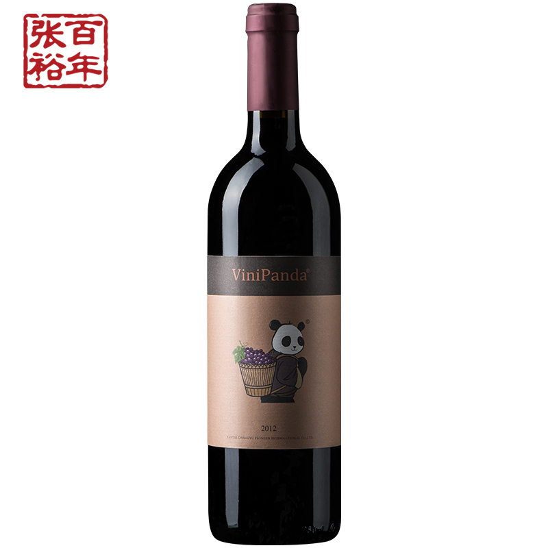 张裕菲尼潘达干红葡萄酒单支赤霞珠玫瑰香熊猫系列750ml 12度