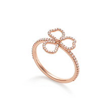 Tiffany&Co./蒂芙尼 镶钻镂空花朵戒指