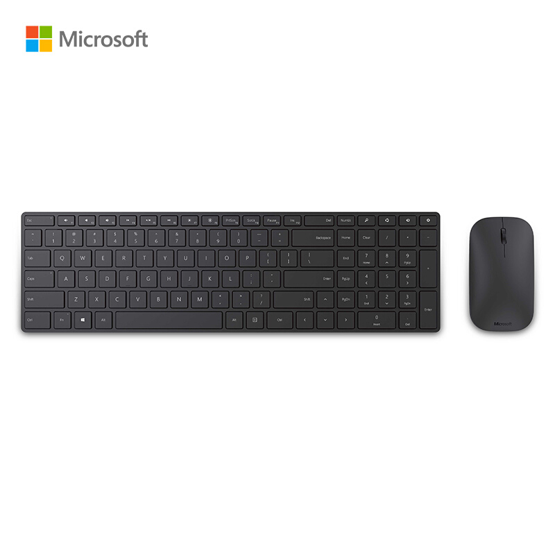 微软（Microsoft）Designer 蓝牙键鼠套装 办公键鼠套装 蓝影技术 黑色