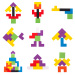 福孩儿 俄罗斯方块拼图儿童益智玩具木质积木拼装3-6-9岁宝宝智力游戏