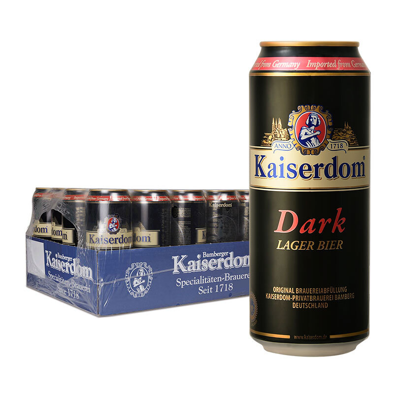 Kaiserdom凯撒顿姆德国进口黑啤酒500ml*24听整箱装 4.7度
