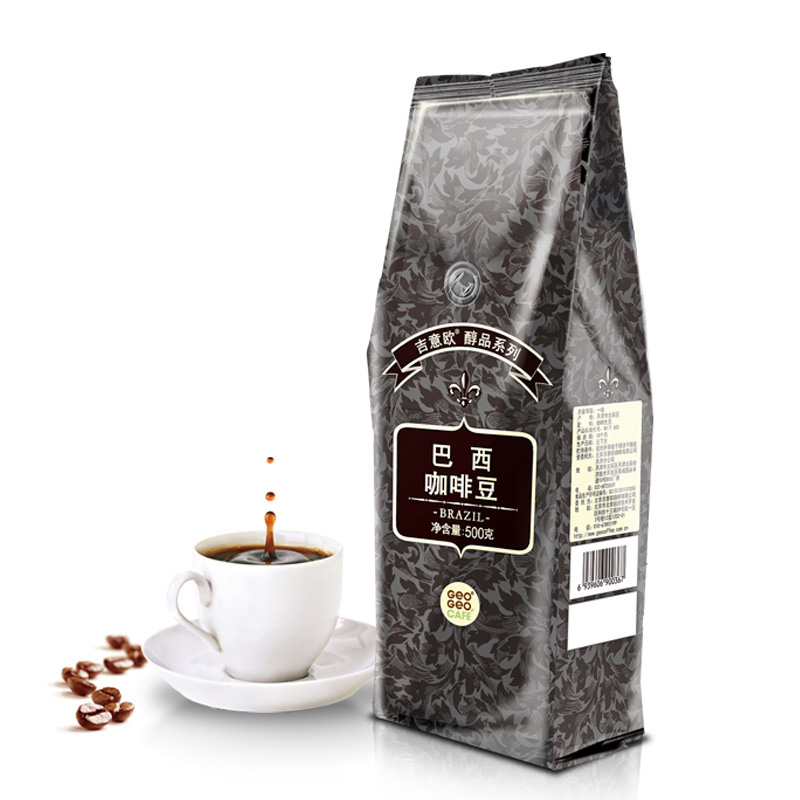 吉意欧GEO 醇品系列巴西咖啡豆500g 精选阿拉比卡 中度烘培 纯黑咖啡