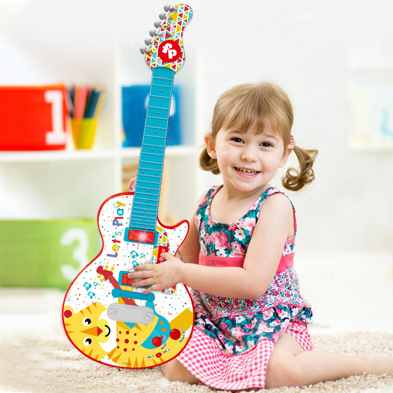 费雪(Fisher-Price)儿童电子小吉他玩具 婴幼儿音乐启蒙玩具