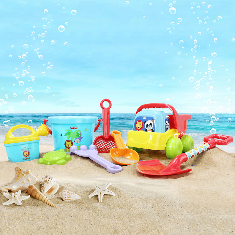 沙滩玩具套装 户外戏水玩沙儿童冬天玩雪工具幼儿洗澡挖沙铲子水壶桶F0118