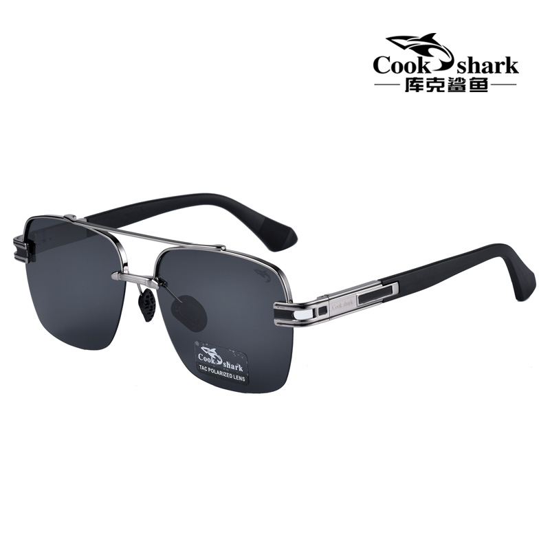 库克鲨鱼墨镜太阳眼镜高清偏光镜驾驶开车司机时尚眼镜潮